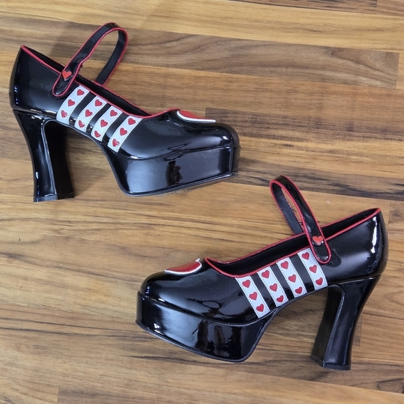 Pleaser Funtasma Heart Platform Mary Jane Heels - Size 7 - Picture 3 of 10